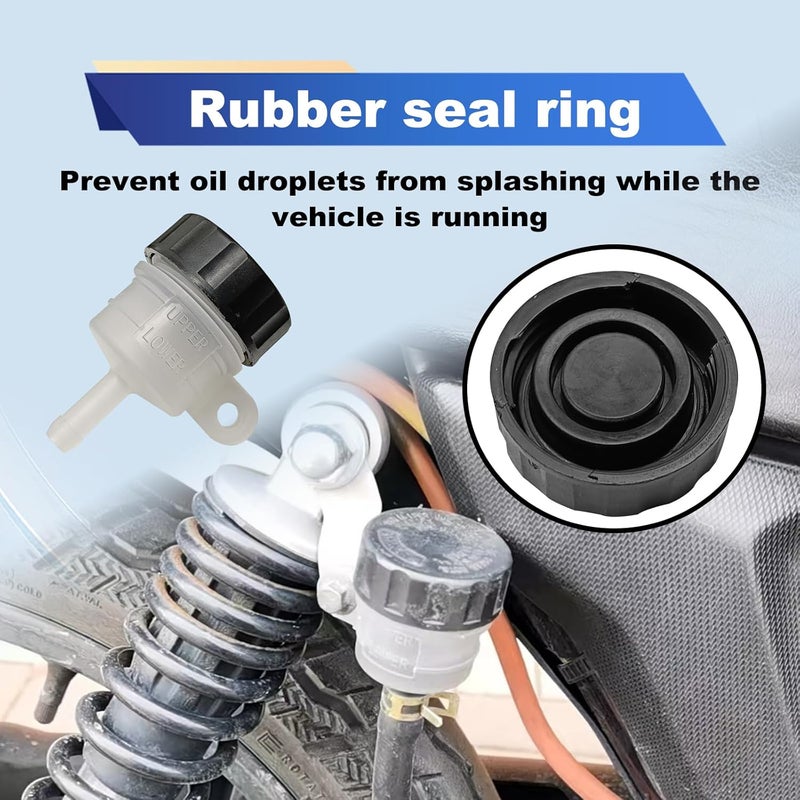 Pleoos Transparent Motorcycle Universal Master Cylinder Rear Brake Clutch Tank Fluid Oil Cup Reservoir Compatible With Polaris Sportsman Scrambler Outlaw Replace 1930854 - Image 3